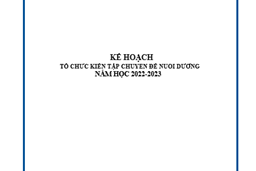 KẾ HOẠCH TỔ CHỨC KIẾN TẬP CHUYÊN ĐỀ NUÔI DƯỠNG NĂM HỌC 2022-2023
